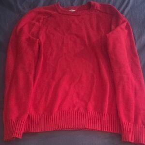 J. Crew Vibrant Red Crew Neck Sweater